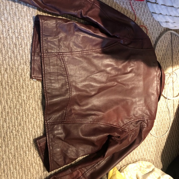 Maje Purple Lamb Leather Jacket - Picture 2 of 4
